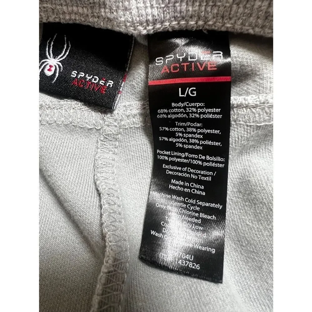 SPYDER Active Men's Gray Jogger Pants Size L Performance Stretch ProWeb Athletic